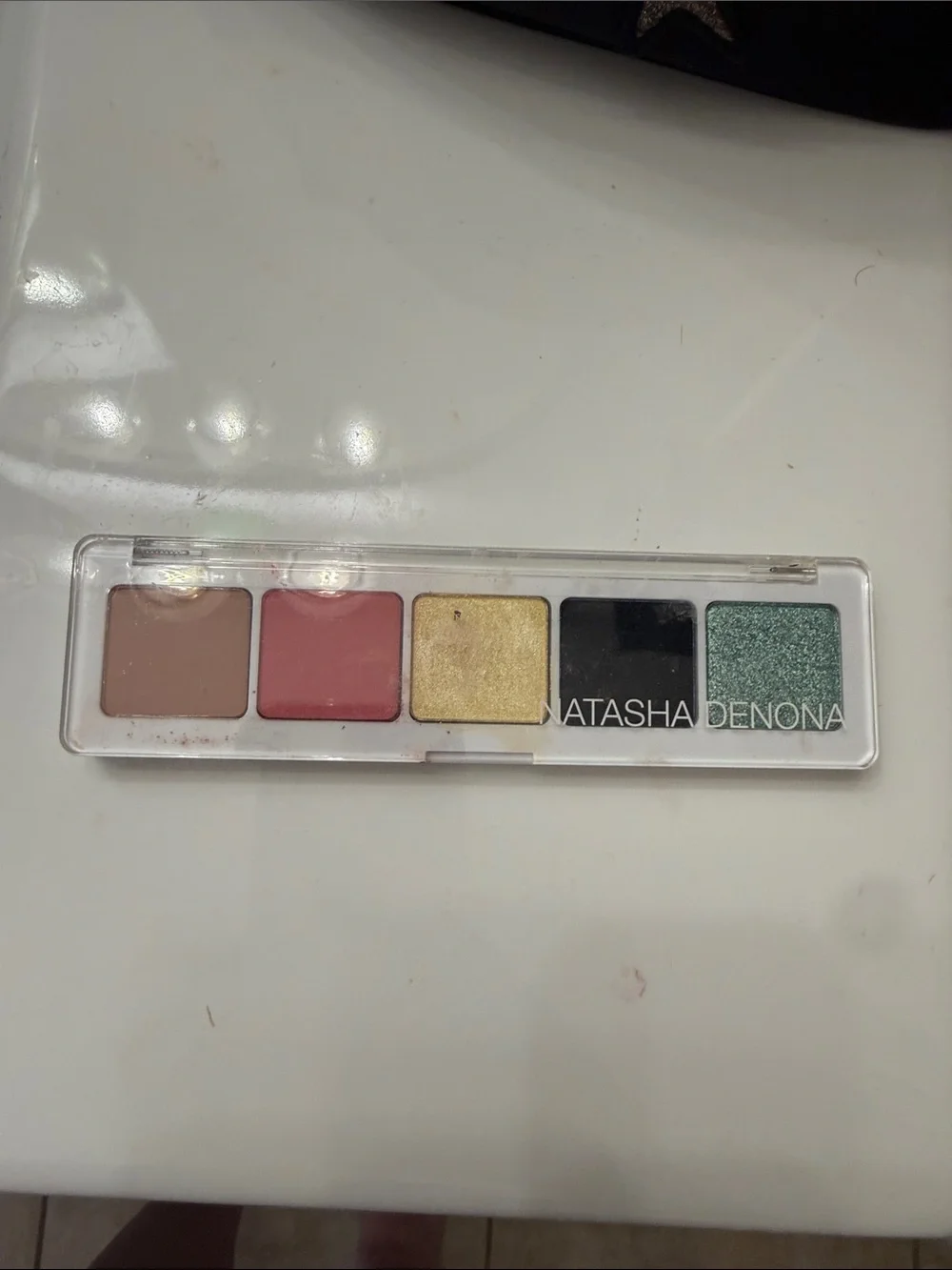 Natasha Denona Mini Palette — Beige, Pink, Gold, Black, Teal